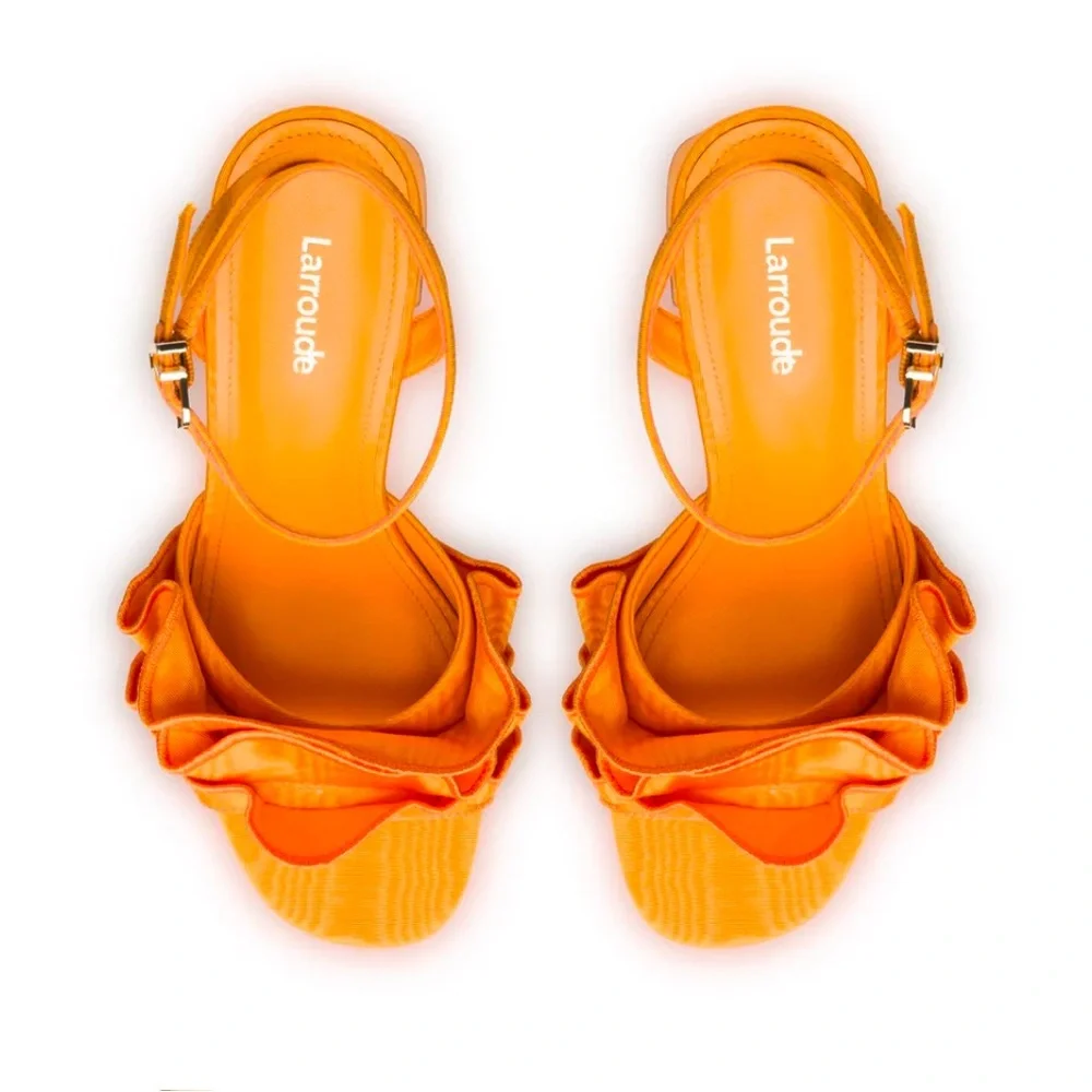 Larroude Selena Ruffle Sandals - Picture 5 of 5